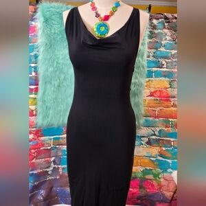 Victoria's Secret  Long Black Maxi Style Open Back Lingerae Nightgown Size S